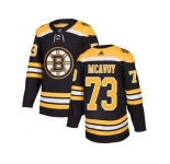 Men Adidas Boston Bruins #73 Charlie McAvoy Black Home Authentic Stitched NHL Jersey