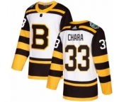 Men's Adidas Boston Bruins #33 Zdeno Chara Authentic White 2019 Winter Classic NHL Jersey