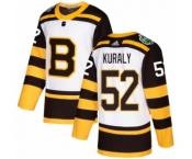 Men's Adidas Boston Bruins #52 Sean Kuraly Authentic White 2019 Winter Classic NHL Jersey