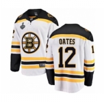 Men's Boston Bruins #12 Adam Oates Authentic White Away Fanatics Branded Breakaway 2019 Stanley Cup Final Bound Hockey Jersey