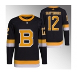 Men's Boston Bruins #12 Kevin Shattenkirk Black Home Breakaway Stitched Jersey