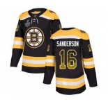 Men's Boston Bruins #16 Derek Sanderson Authentic Black Drift Fashion 2019 Stanley Cup Final Bound Hockey Jersey