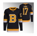 Men's Boston Bruins #17 Milan Lucic Black Home Breakaway Stitched Jersey