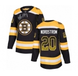 Men's Boston Bruins #20 Joakim Nordstrom Authentic Black Drift Fashion 2019 Stanley Cup Final Bound Hockey Jersey