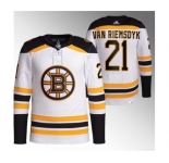 Men's Boston Bruins #21 James van Riemsdyk White Stitched Jersey