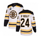 Men's Boston Bruins #24 Terry O'Reilly Authentic White Away 2019 Stanley Cup Final Bound Hockey Jersey