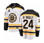 Men's Boston Bruins #24 Terry O'Reilly Authentic White Away Fanatics Branded Breakaway 2019 Stanley Cup Final Bound Hockey Jersey