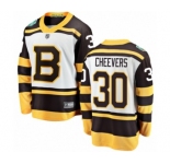Men's Boston Bruins #30 Gerry Cheevers White 2019 Winter Classic Fanatics Branded Breakaway NHL Jersey