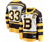 Men's Boston Bruins #33 Zdeno Chara White Winter Classic Fanatics Branded Breakaway 2019 Stanley Cup Final Bound Hockey Jersey
