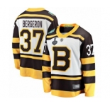 Men's Boston Bruins #37 Patrice Bergeron White Winter Classic Fanatics Branded Breakaway 2019 Stanley Cup Final Bound Hockey Jersey