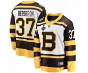 Men's Boston Bruins #37 Patrice Bergeron White Winter Classic Fanatics Branded Breakaway 2019 Stanley Cup Final Bound Hockey Jersey