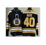 Men's Boston Bruins #40 Tuukka Rask Black 2017-2018 adidas Hockey Stitched NHL Jersey