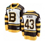 Men's Boston Bruins #43 Danton Heinen White Winter Classic Fanatics Branded Breakaway 2019 Stanley Cup Final Bound Hockey Jersey