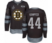 Men's Boston Bruins #44 Steven Kampfer Authentic Black 1917-2017 100th Anniversary 2019 Stanley Cup Final Bound Hockey Jersey