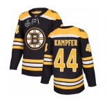 Men's Boston Bruins #44 Steven Kampfer Authentic Black Home 2019 Stanley Cup Final Bound Hockey Jersey