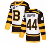 Men's Boston Bruins #44 Steven Kampfer Authentic White Winter Classic 2019 Stanley Cup Final Bound Hockey Jersey