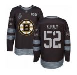 Men's Boston Bruins #52 Sean Kuraly Authentic Black 1917-2017 100th Anniversary 2019 Stanley Cup Final Bound Hockey Jersey