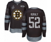 Men's Boston Bruins #52 Sean Kuraly Authentic Black 1917-2017 100th Anniversary 2019 Stanley Cup Final Bound Hockey Jersey