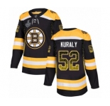Men's Boston Bruins #52 Sean Kuraly Authentic Black Drift Fashion 2019 Stanley Cup Final Bound Hockey Jersey