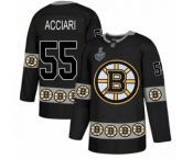 Men's Boston Bruins #55 Noel Acciari Authentic Black Team Logo Fashion 2019 Stanley Cup Final Bound Hockey Jersey