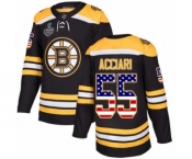 Men's Boston Bruins #55 Noel Acciari Authentic Black USA Flag Fashion 2019 Stanley Cup Final Bound Hockey Jersey