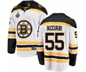 Men's Boston Bruins #55 Noel Acciari Authentic White Away Fanatics Branded Breakaway 2019 Stanley Cup Final Bound Hockey Jersey