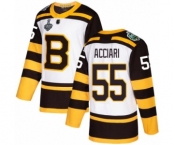 Men's Boston Bruins #55 Noel Acciari Authentic White Winter Classic 2019 Stanley Cup Final Bound Hockey Jersey