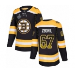 Men's Boston Bruins #67 Jakub Zboril Authentic Black Drift Fashion 2019 Stanley Cup Final Bound Hockey Jersey