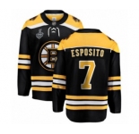 Men's Boston Bruins #7 Phil Esposito Authentic Black Home Fanatics Branded Breakaway 2019 Stanley Cup Final Bound Hockey Jersey