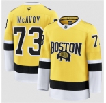 Men's Boston Bruins #73 Charlie McAvoy Gold 2026 Stadium Series Stitched Hockey Jersey