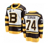 Men's Boston Bruins #74 Jake DeBrusk White Winter Classic Fanatics Branded Breakaway 2019 Stanley Cup Final Bound Hockey Jersey