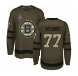 Men's Boston Bruins #77 Ray Bourque Authentic Green Salute to Service 2019 Stanley Cup Final Bound Hockey Jersey