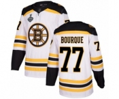 Men's Boston Bruins #77 Ray Bourque Authentic White Away 2019 Stanley Cup Final Bound Hockey Jersey