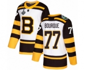 Men's Boston Bruins #77 Ray Bourque Authentic White Winter Classic 2019 Stanley Cup Final Bound Hockey Jersey