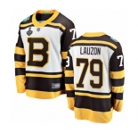 Men's Boston Bruins #79 Jeremy Lauzon White Winter Classic Fanatics Branded Breakaway 2019 Stanley Cup Final Bound Hockey Jersey