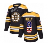 Men's Boston Bruins #8 Cam Neely Authentic Black USA Flag Fashion 2019 Stanley Cup Final Bound Hockey Jersey