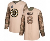 Men's Boston Bruins #8 Cam Neely Authentic Camo Veterans Day Practice 2019 Stanley Cup Final Bound Hockey Jersey