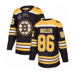 Men's Boston Bruins #86 Kevan Miller Authentic Black Home 2019 Stanley Cup Final Bound Hockey Jersey