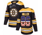 Men's Boston Bruins #86 Kevan Miller Authentic Black USA Flag Fashion 2019 Stanley Cup Final Bound Hockey Jersey