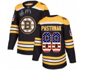 Men's Boston Bruins #88 David Pastrnak Authentic Black USA Flag Fashion 2019 Stanley Cup Final Bound Hockey Jersey