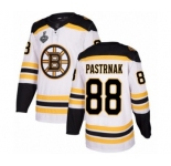 Men's Boston Bruins #88 David Pastrnak Authentic White Away 2019 Stanley Cup Final Bound Hockey Jersey