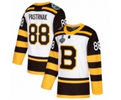 Men's Boston Bruins #88 David Pastrnak Authentic White Winter Classic 2019 Stanley Cup Final Bound Hockey Jersey