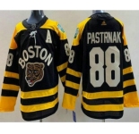 Men's Boston Bruins #88 David Pastrnak Black 2023 Winter Classic Authentic Jersey