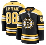 Men's Boston Bruins #88 David Pastrnak Black 2024-25 Home Stitched Hockey Jersey