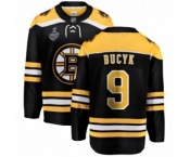Men's Boston Bruins #9 Johnny Bucyk Authentic Black Home Fanatics Branded Breakaway 2019 Stanley Cup Final Bound Hockey Jersey
