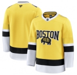 Men's Boston Bruins Blank Gold 2026 Stadium Series Stitched Hockey Jersey