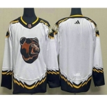 Men's Boston Bruins Blank White 2022 Reverse Retro Stitched Jersey