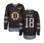 Men's Bruins #18 Brett Ritchie Black 1917-2017 100th Anniversary Stitched Hockey Jersey
