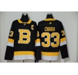 Men's Bruins #33 Zdeno Chara Black Throwback Authentic Stitched Hockey Jersey