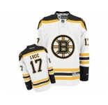 Men's Reebok Boston Bruins #17 Milan Lucic Authentic White Away NHL Jersey